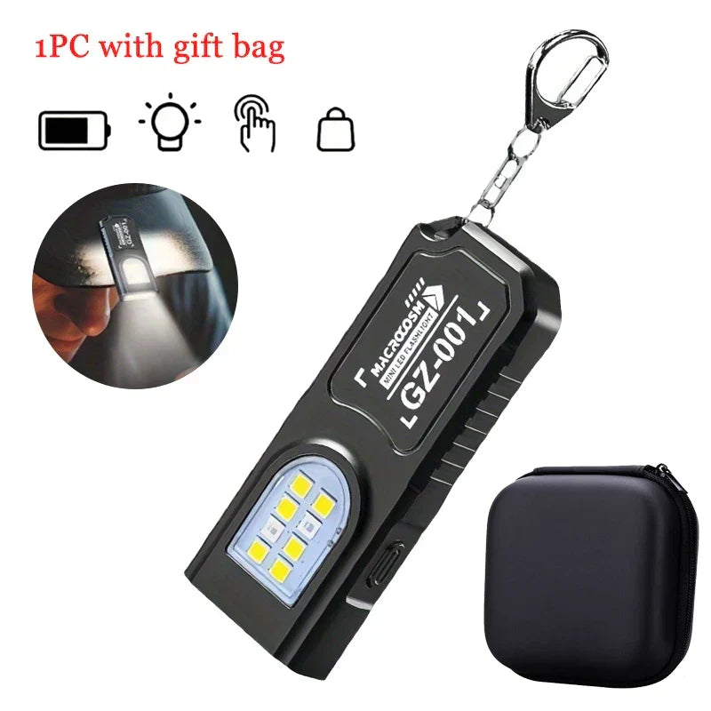 2X Mini Lampe Porte-Clés LED Ultra Puissante