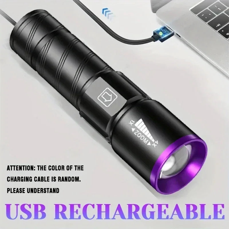 Lampe Torche UV Rechargeable 3 Modes & USB