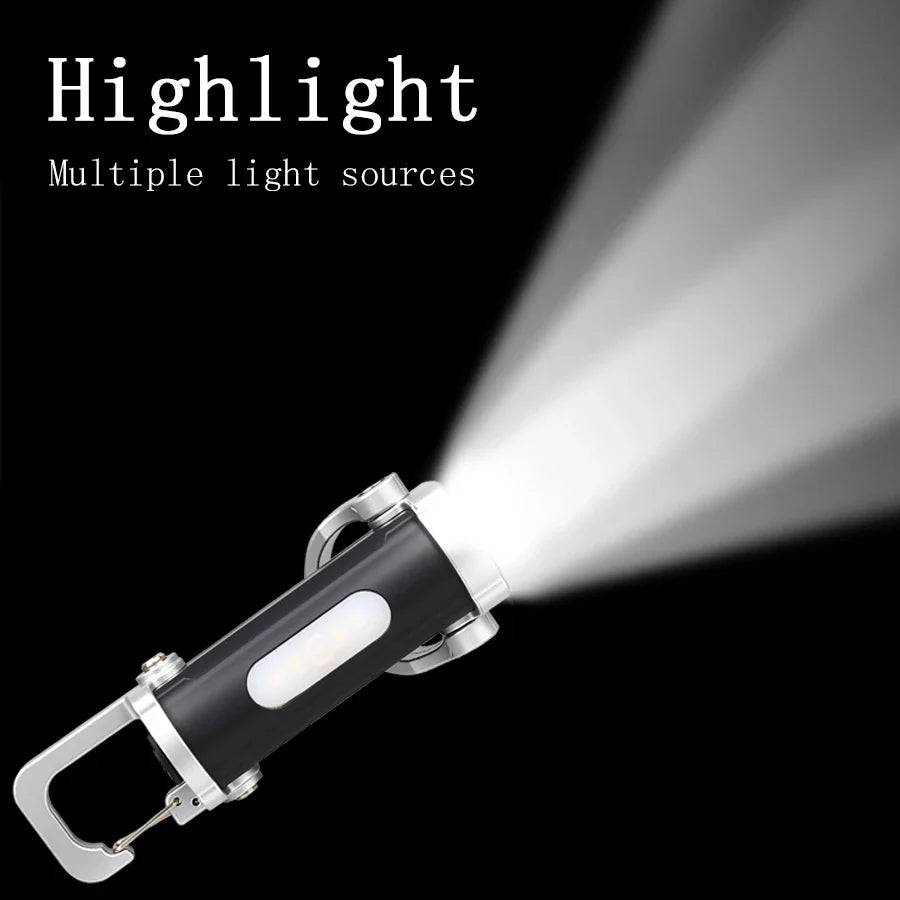Mini Lampe Torche Porte-Clé 7 Modes d'éclairage - 1 ACHETÉE = 1 OFFERTE
