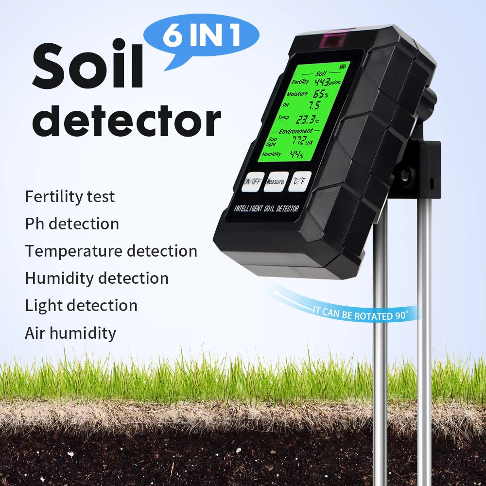 Sonde Électronique Fertilité et Conditions du Sol 6 en 1