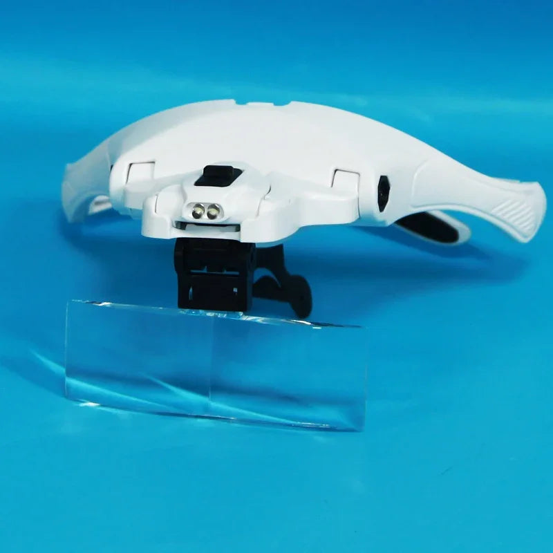 Lunettes Loupe 4 EN 1 avec Lumière LED Rechargeable USB - 1.5X 2.5X 3.5X 5.0X
