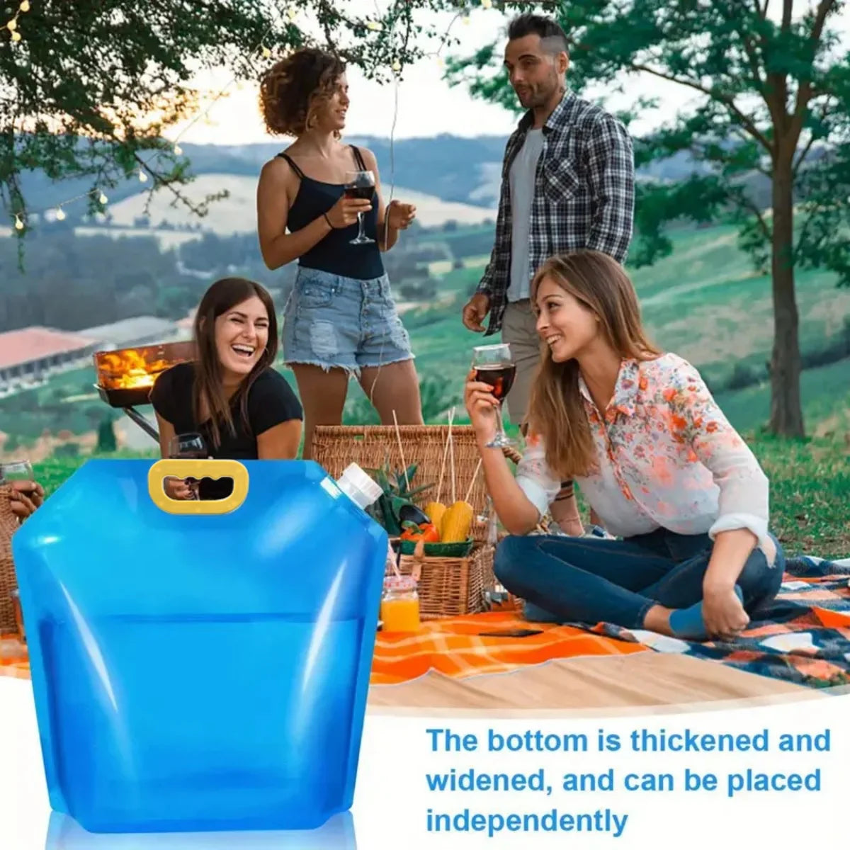 Sac d’Eau Pliable 10L avec Poignée Solide