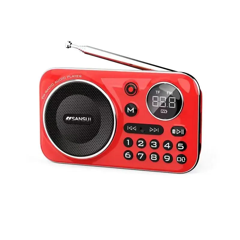 Mini Radio FM Vintage 4 en 1 avec fonction enregistrement - Bluetooth + Lecteur USB et Carte SD