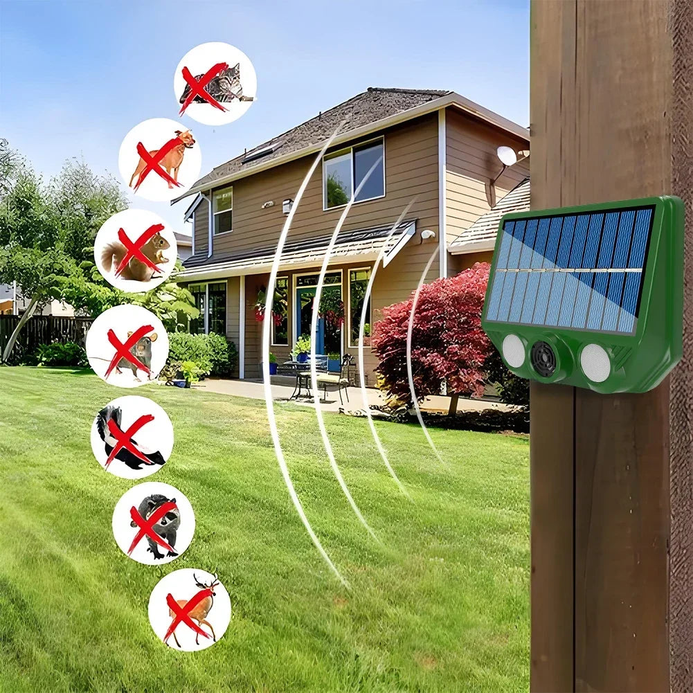 Répulsif Solaire Ultrasons Étanche – Jardin & Extérieur