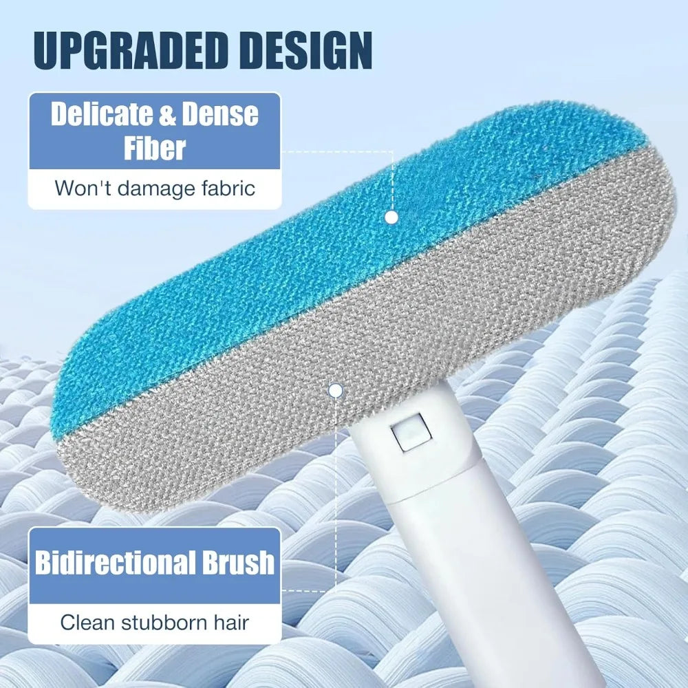 Brosse Ramasse-Poils 4-en-1 Réutilisable Long Manche — Lavable, Chien & Chat, Canapé & Vêtements