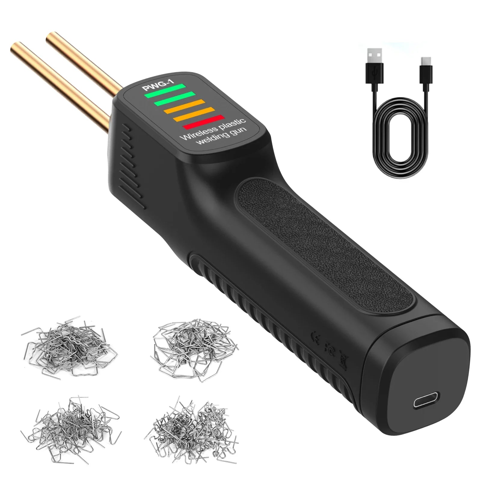 Pistolet Soudage Plastique Sans Fil Rechargeable USB 400°C + 200 agrafes