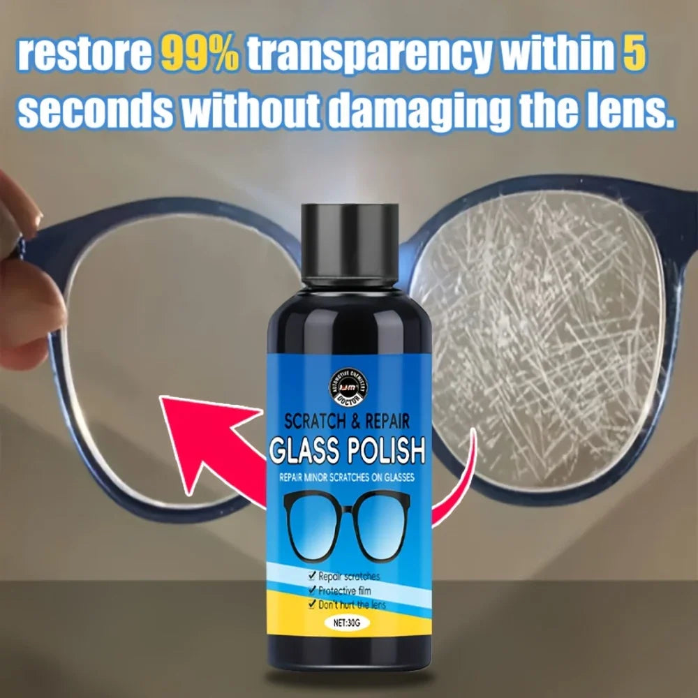 Miracle Glass - Kit de Réparation des Rayures Verres & Miroir – Restaure les Rayures en 1sec