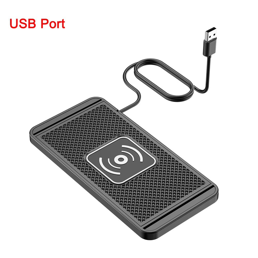 Chargeur Sans Fil Antidérapant de Voiture pour Smartphone