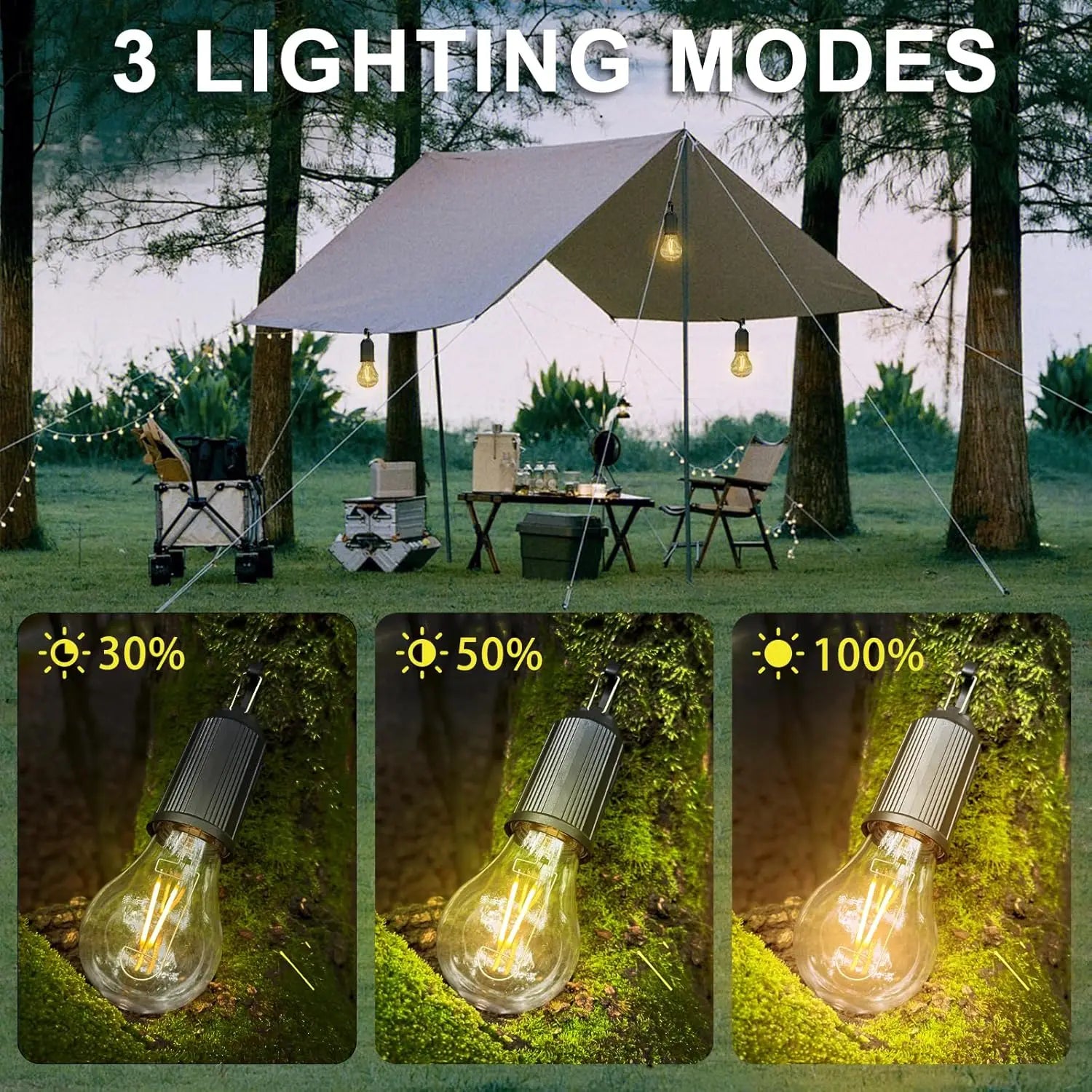 Lampe de Camping LED Étanche avec Crochet