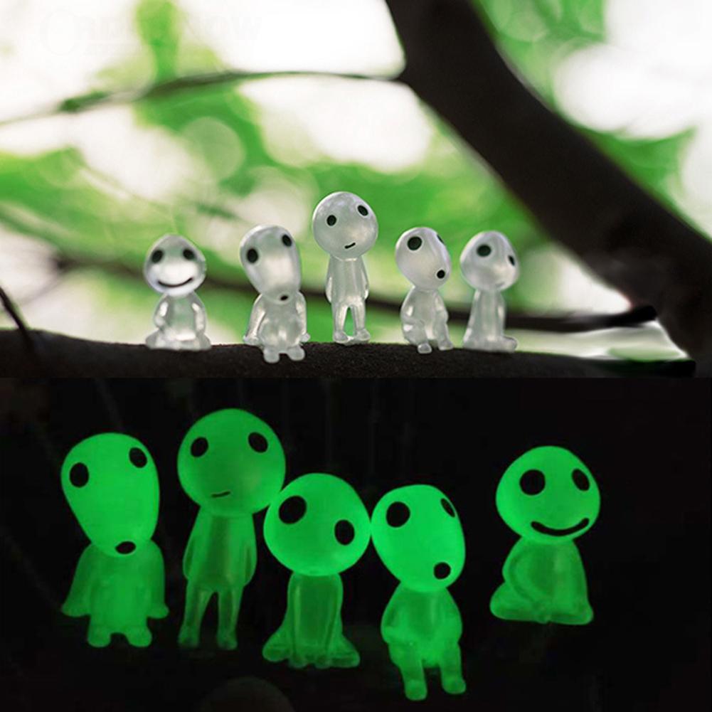 10 pcs Mini statue de jardin lumineuse