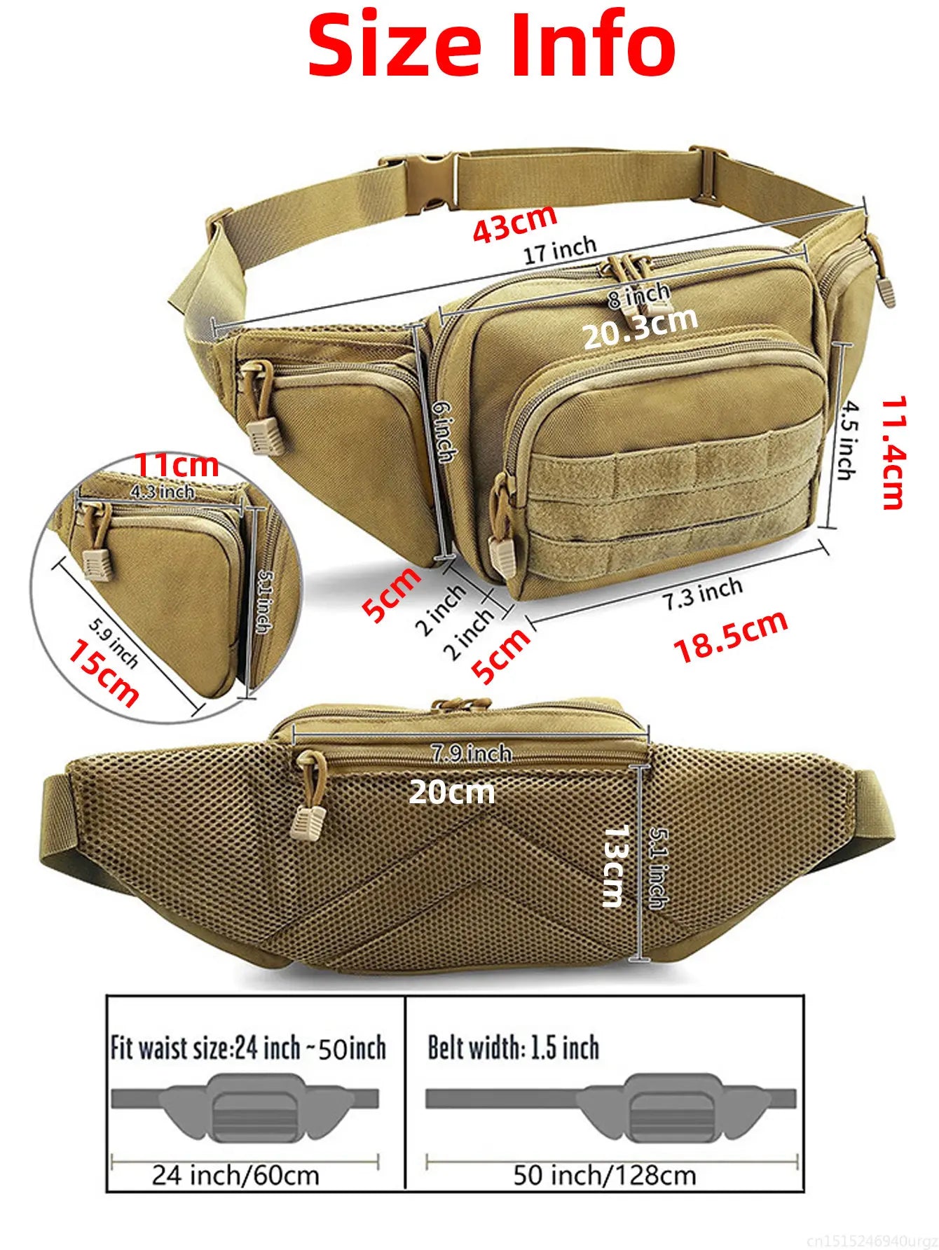 Sac banane militaire