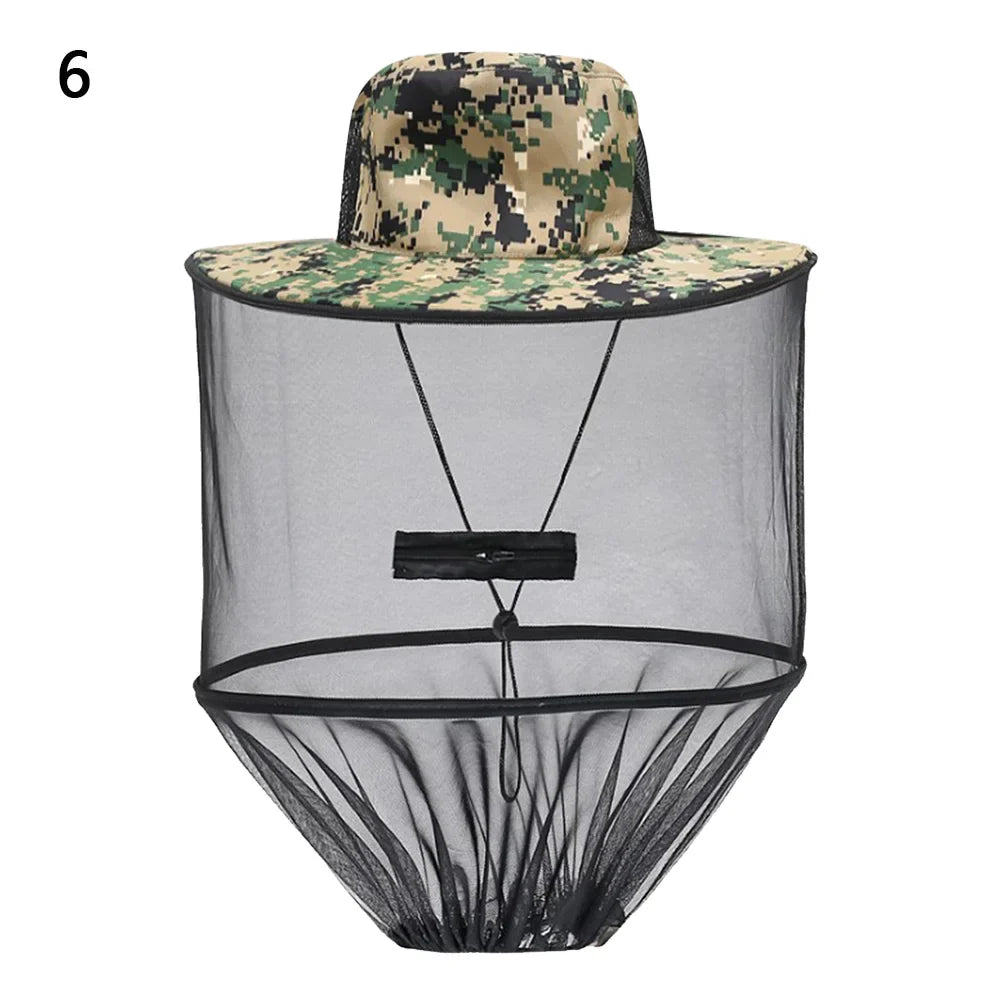 Chapeau anti-moustique pliable unisexe avec filet