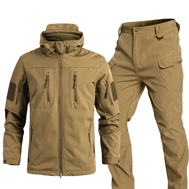 Ensemble 2PCS Veste & Pantalon ARMY à Doublure Polaire