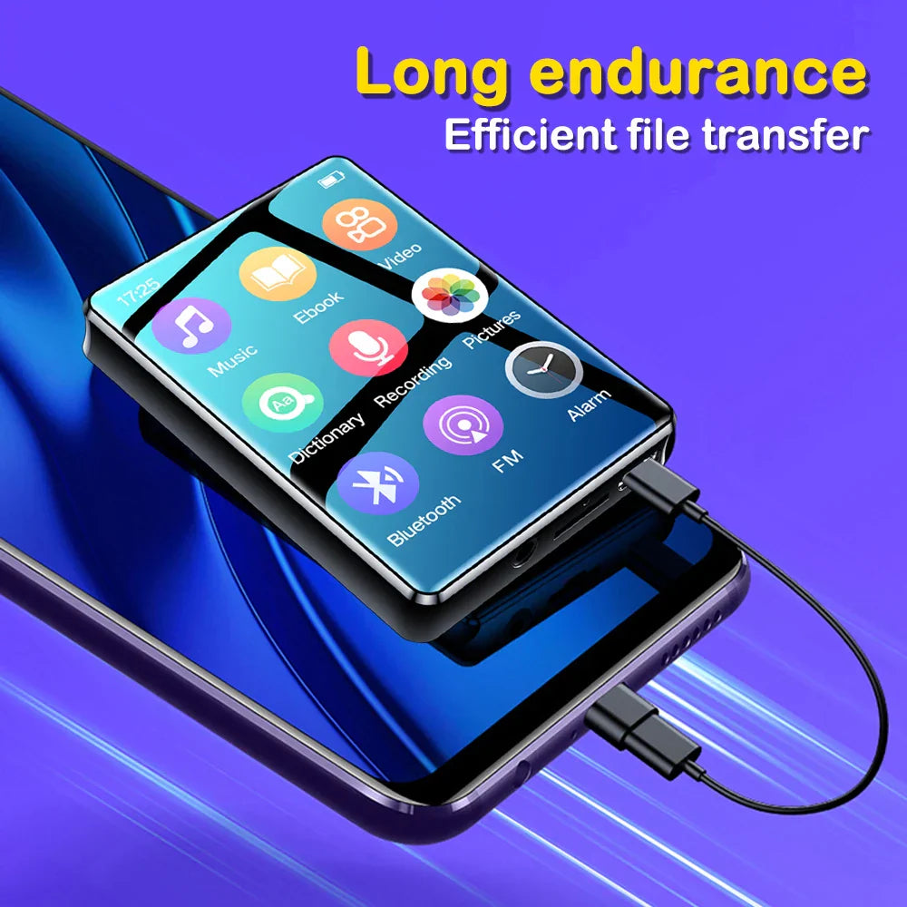 Mini reproductor de MP3 Pantalla táctil de 2,4 pulgadas Bluetooth - Radio FM y Dictáfono integrados