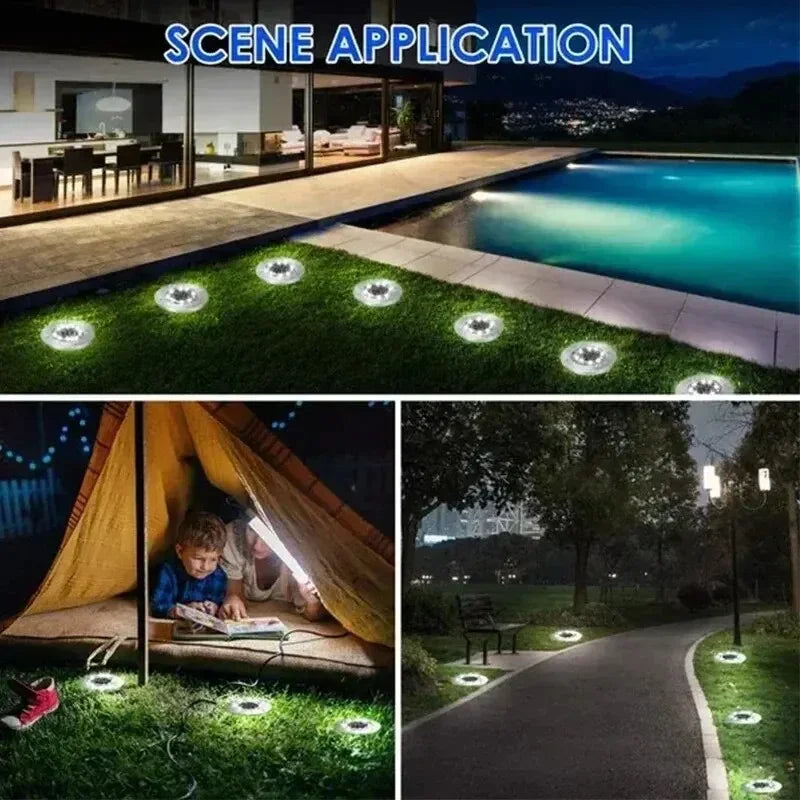 4 Spots Enterrés à Énergie Solaire – Faciles à Installer