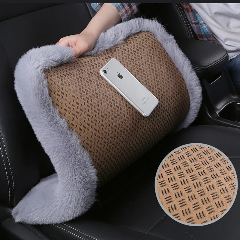 Lot de 3 Coussins Assises de Voiture Fourrure - Doux et Confortables