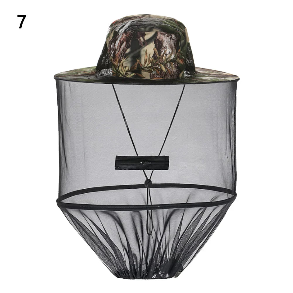 Chapeau anti-moustique pliable unisexe avec filet