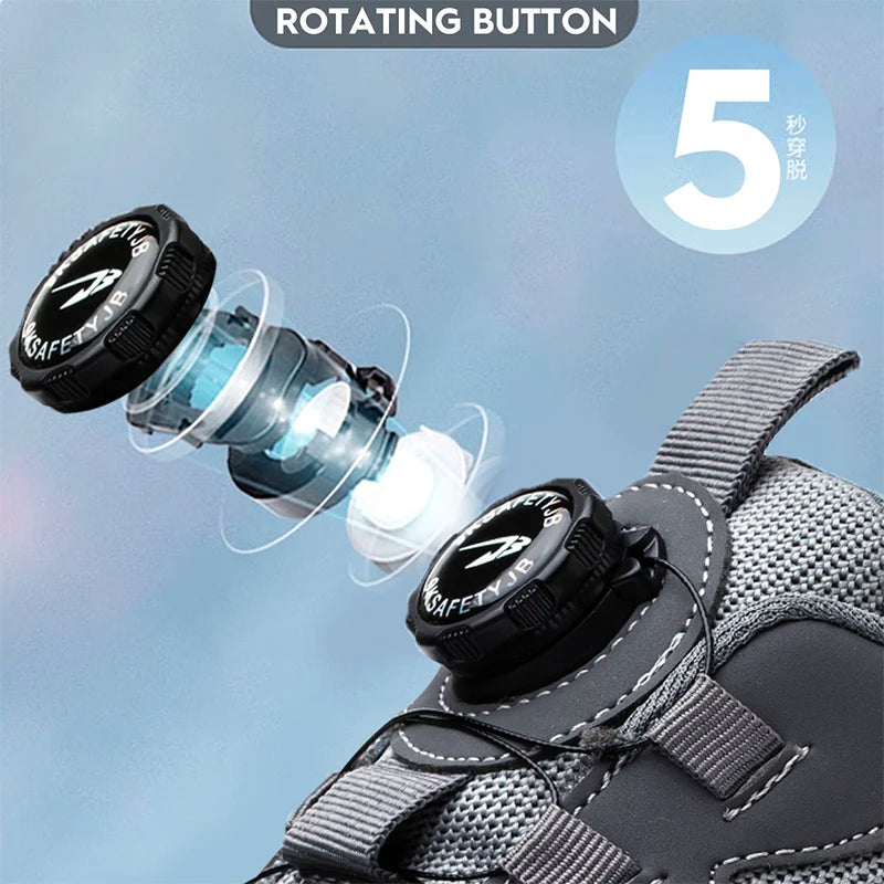 Basket de Sécurité avec Lacet Automatique à Bouton rotatif