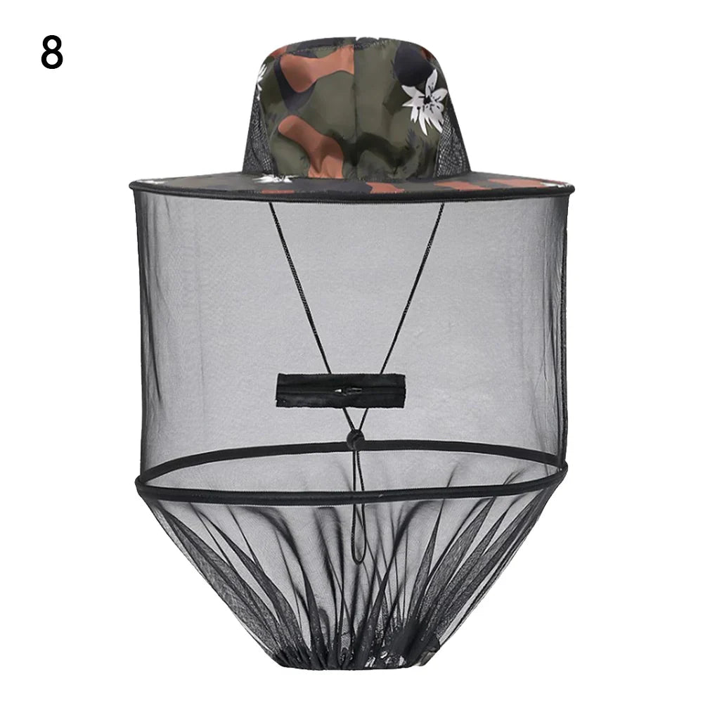 Chapeau anti-moustique pliable unisexe avec filet