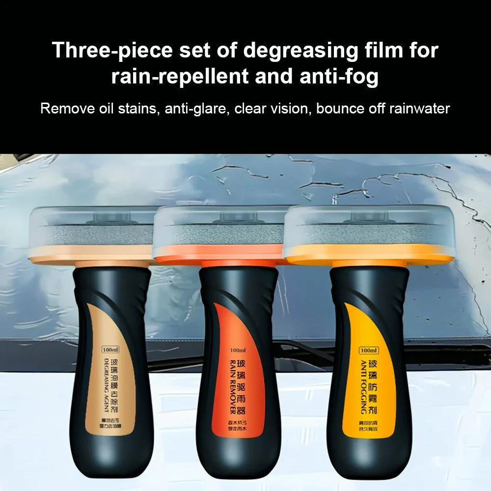 Lot de 3 Revêtements pour Voiture - Anti-buée, Anti-pluie & Anti-graisse