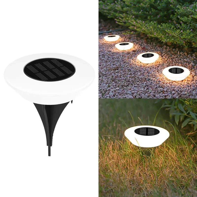4x Spots Solaires avec Ring Light Ajustable