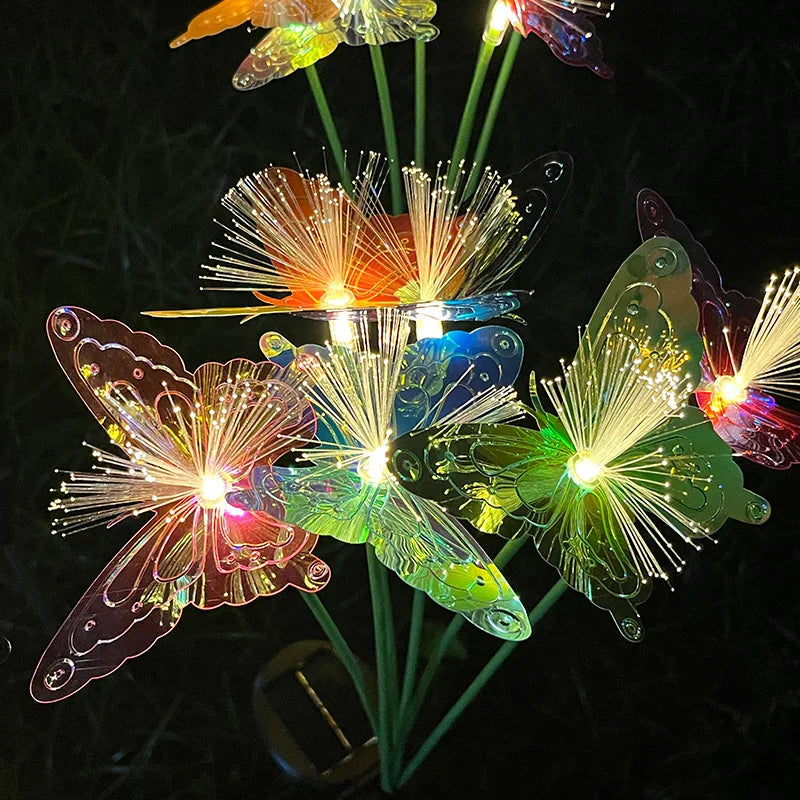 Lampe LED Solaire à Papillons à 6 Branches