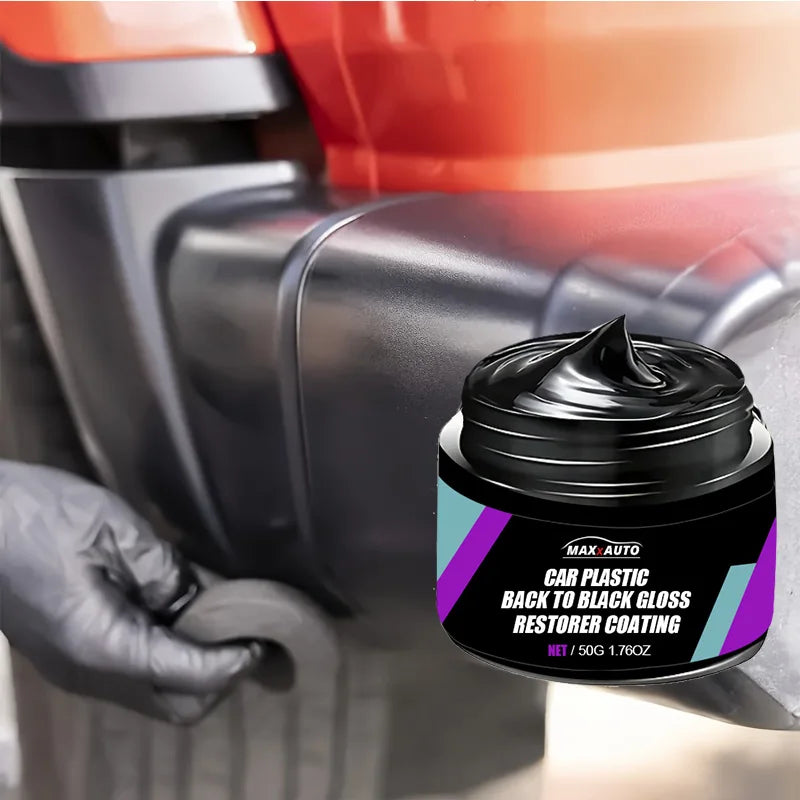 Crème Rénovatrice Plastique Auto – Noir Intense Longue Durée