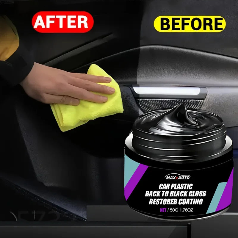 Crème Rénovatrice Plastique Auto – Noir Intense Longue Durée