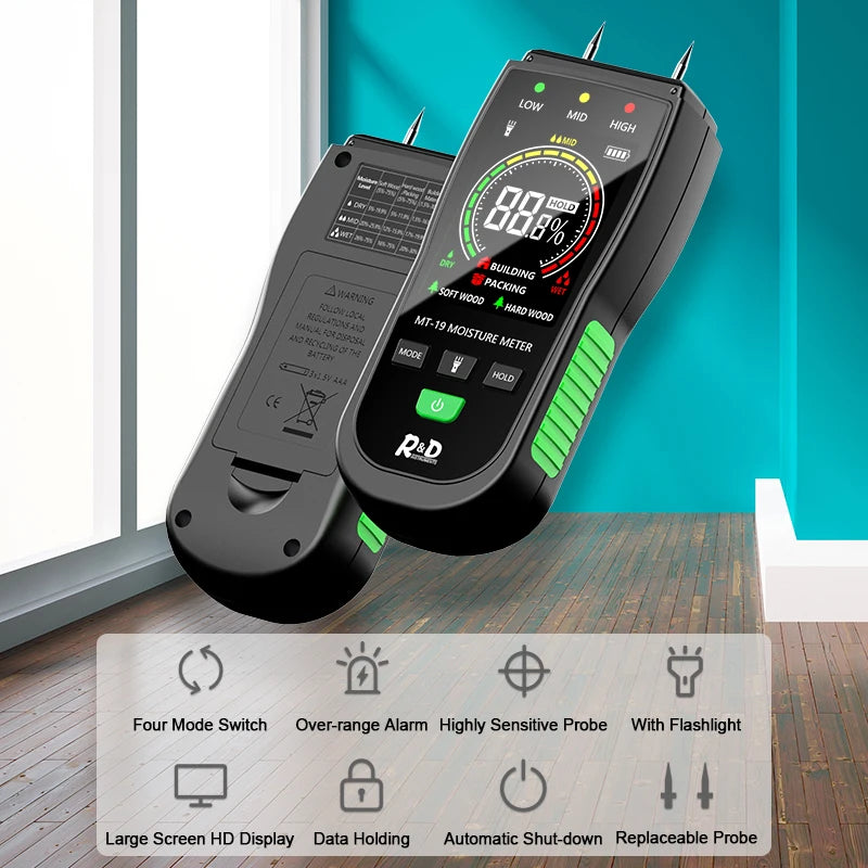 Testeur d’Humidité Électronique pour Béton & Bois