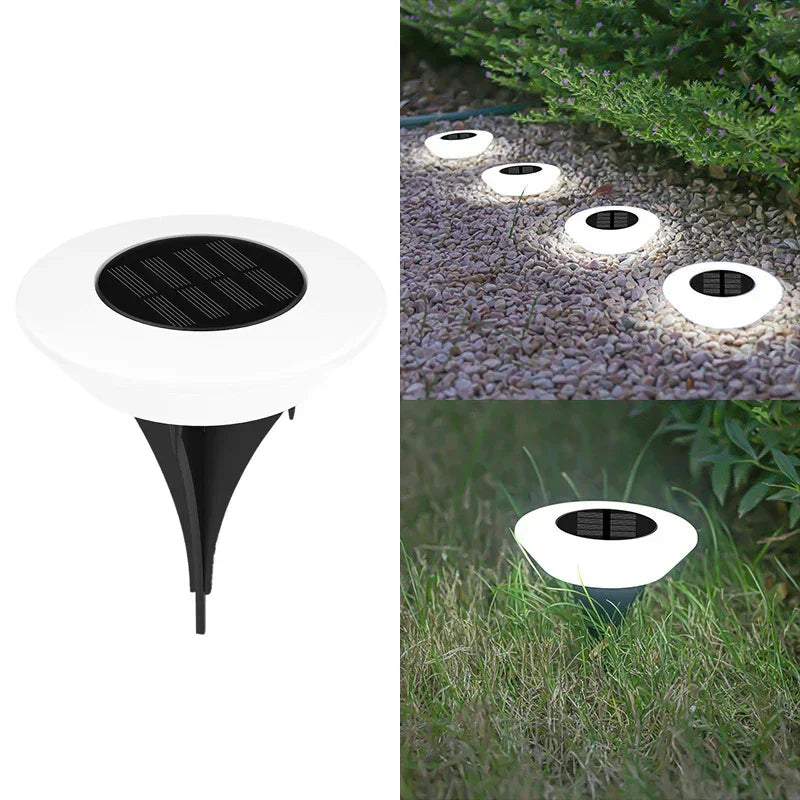 4x Spots Solaires avec Ring Light Ajustable