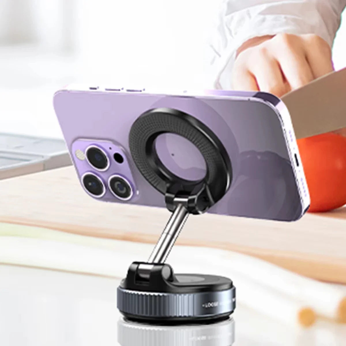 Support de voiture 360° pliable et magnétique à ventouse puissante