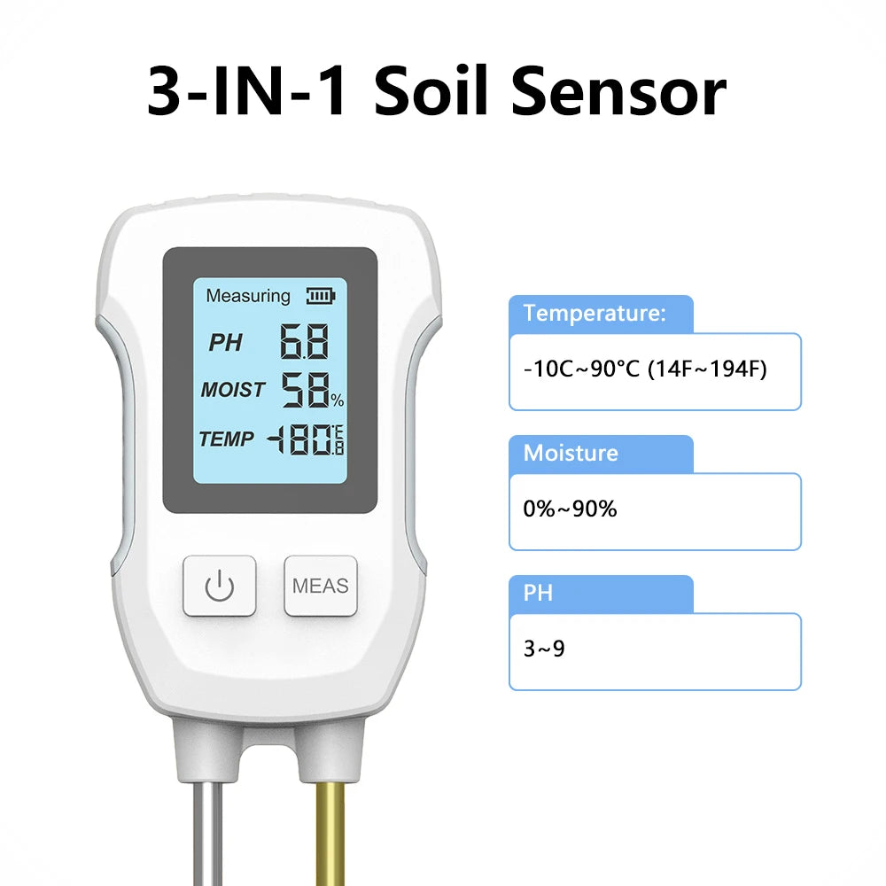Testeur de Sol - PH, Humidité et de Température