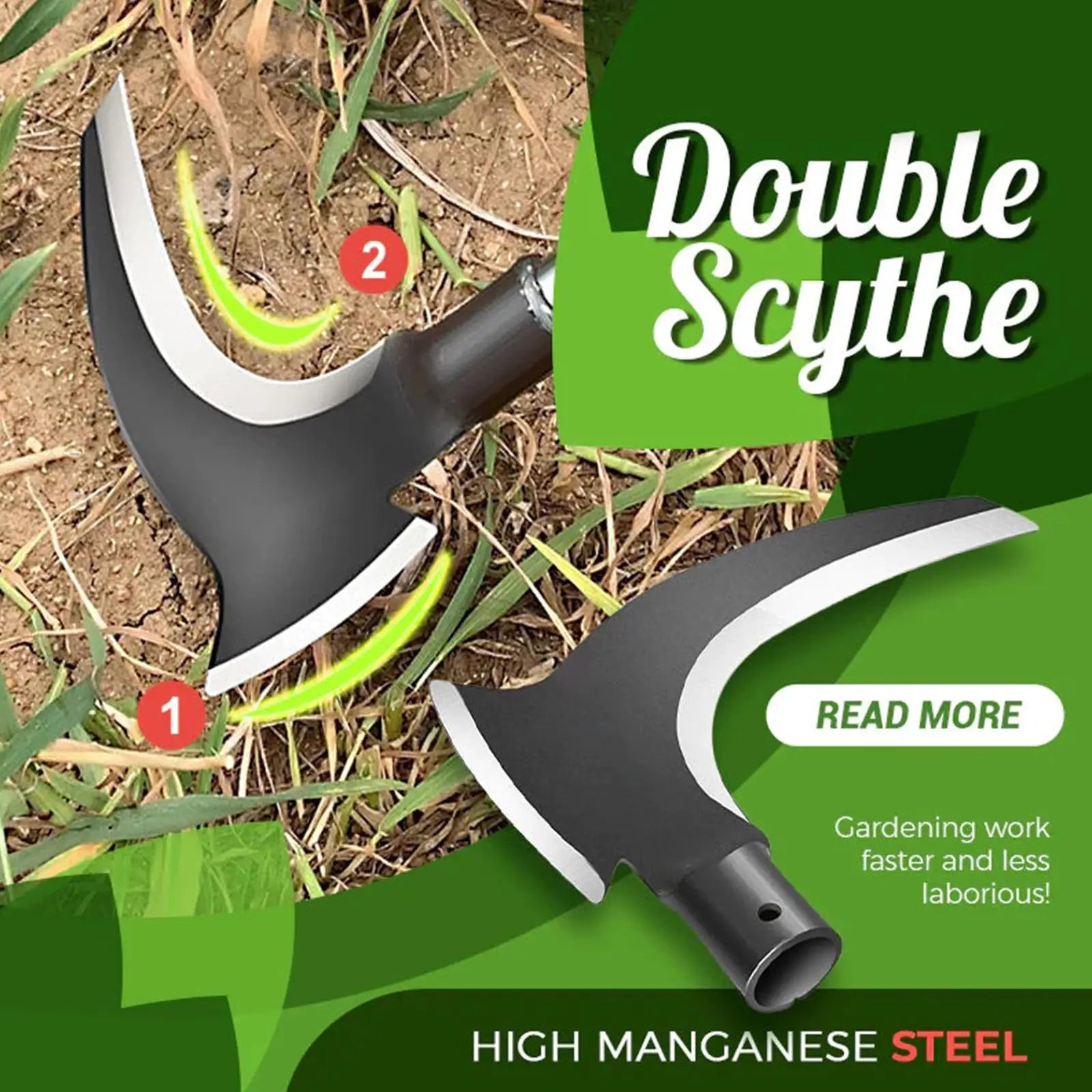 Faux Double Lame Ultra Tranchante pour Jardin