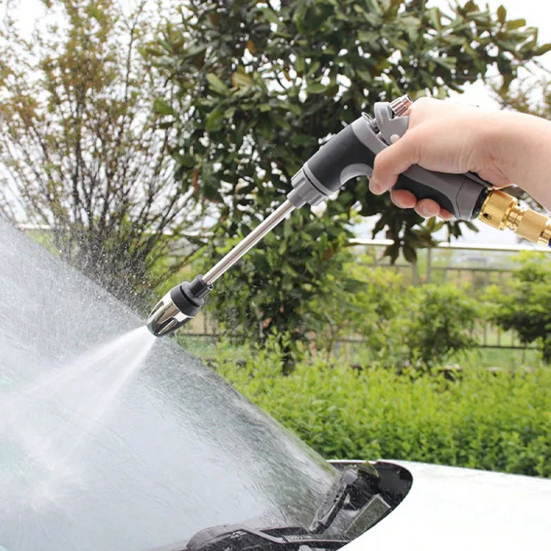 Pistolet d'arrosage de jardin à haute pression à longue tige et réservoir