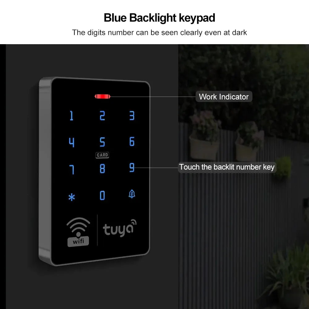 Serrure de porte intelligente S10W Tuya - 10 Badges OFFERTS