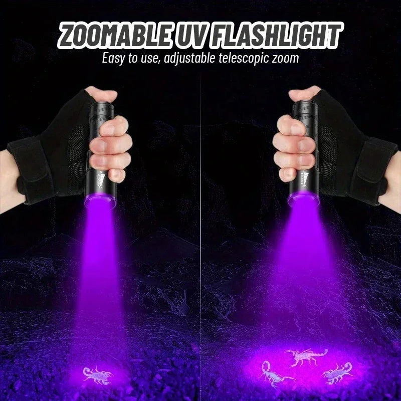 Lampe Torche UV Rechargeable 3 Modes & USB