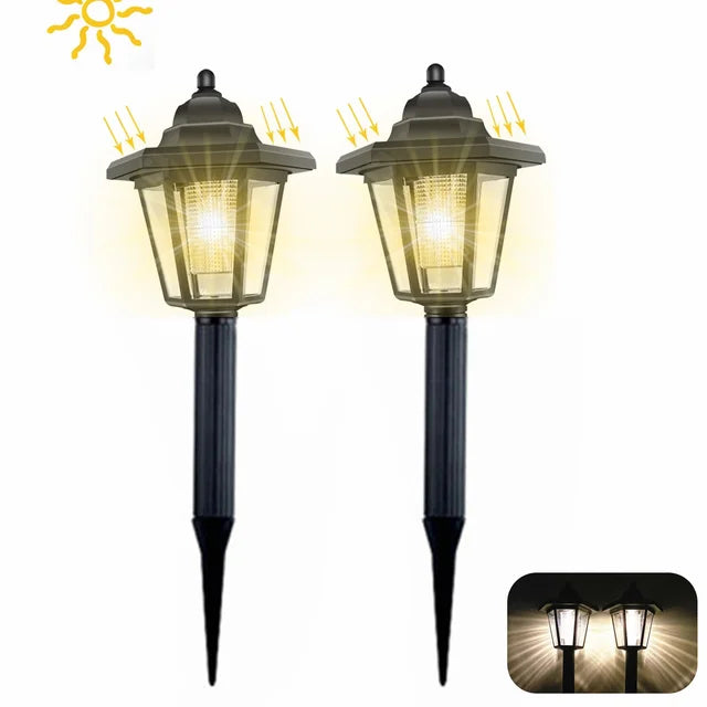 2x Appliques Murales Solaires LED Style Rétro