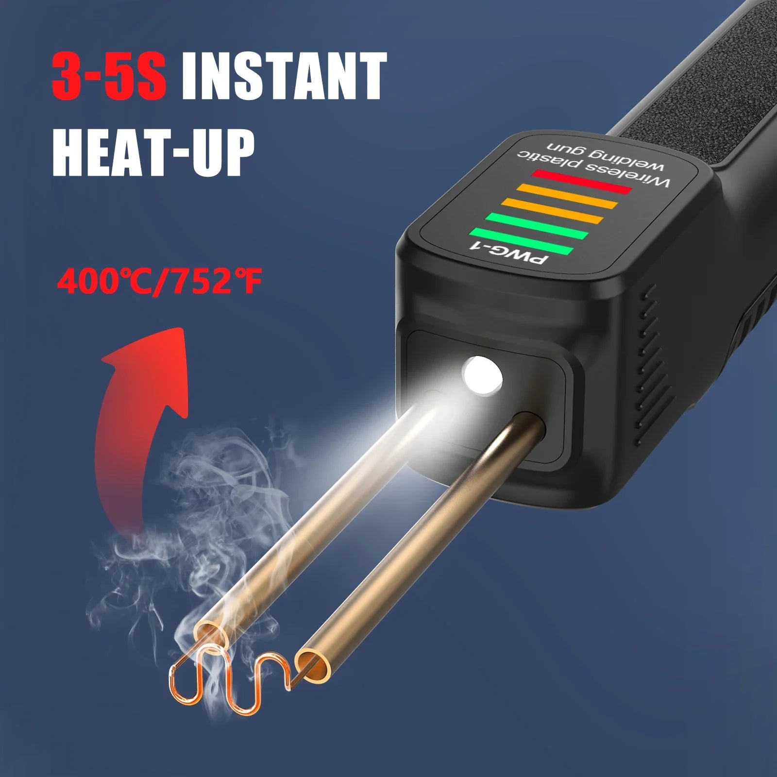 Pistolet Soudage Plastique Sans Fil Rechargeable USB 400°C + 200 agrafes