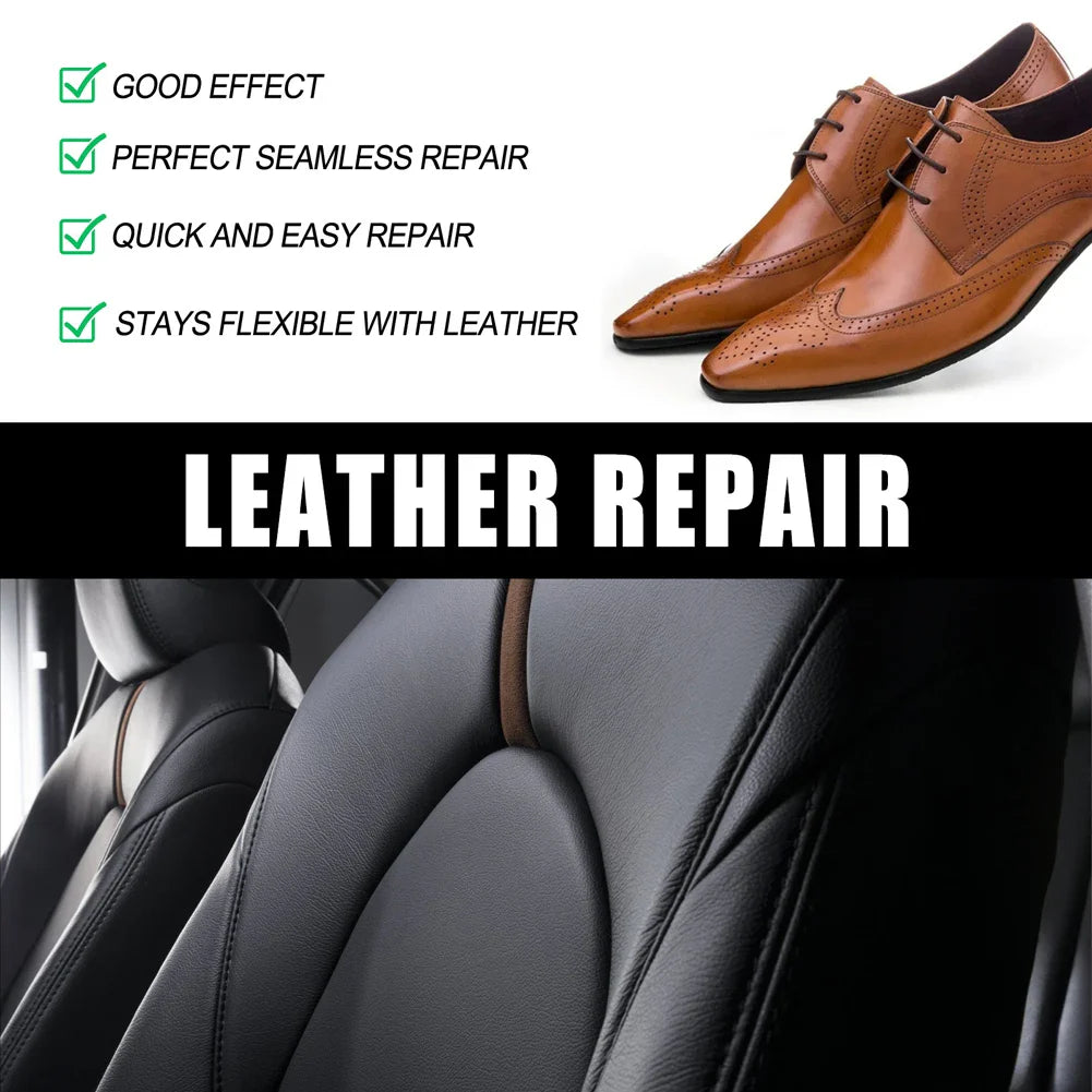 Pâte de Remplissage de Réparation Cuir - Kit Complet