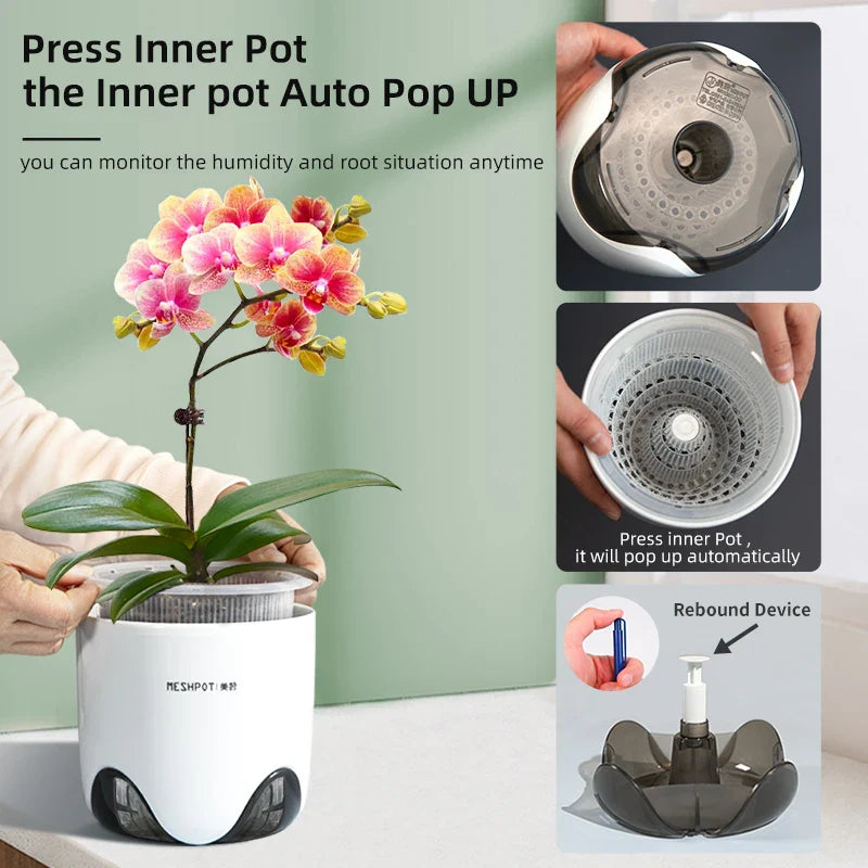 Double Pot Irrigateur pour Orchidée