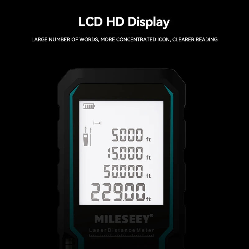 Mètre Laser Haute Précision 60M Étanche IP54 Multi-Fonctions