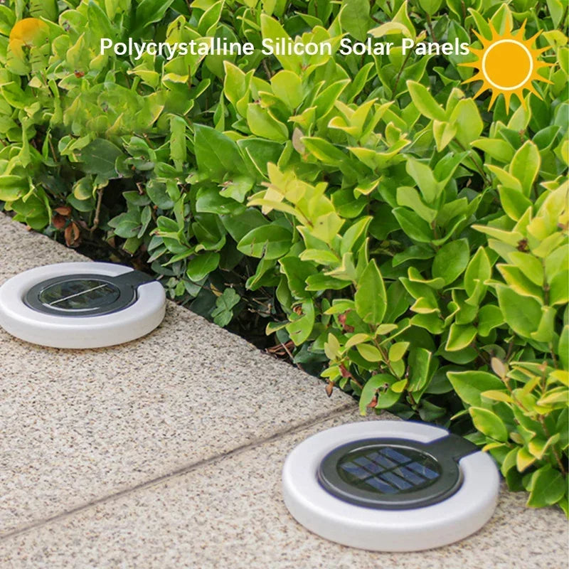 4x Spots Solaires avec Ring Light Ajustable