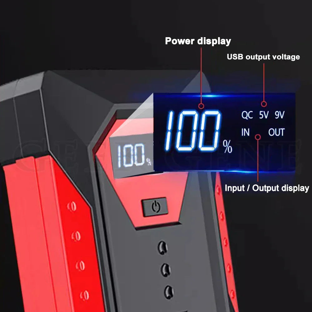 Démarreur de Poche pour Batterie avec Lampe Torche LED Incluse