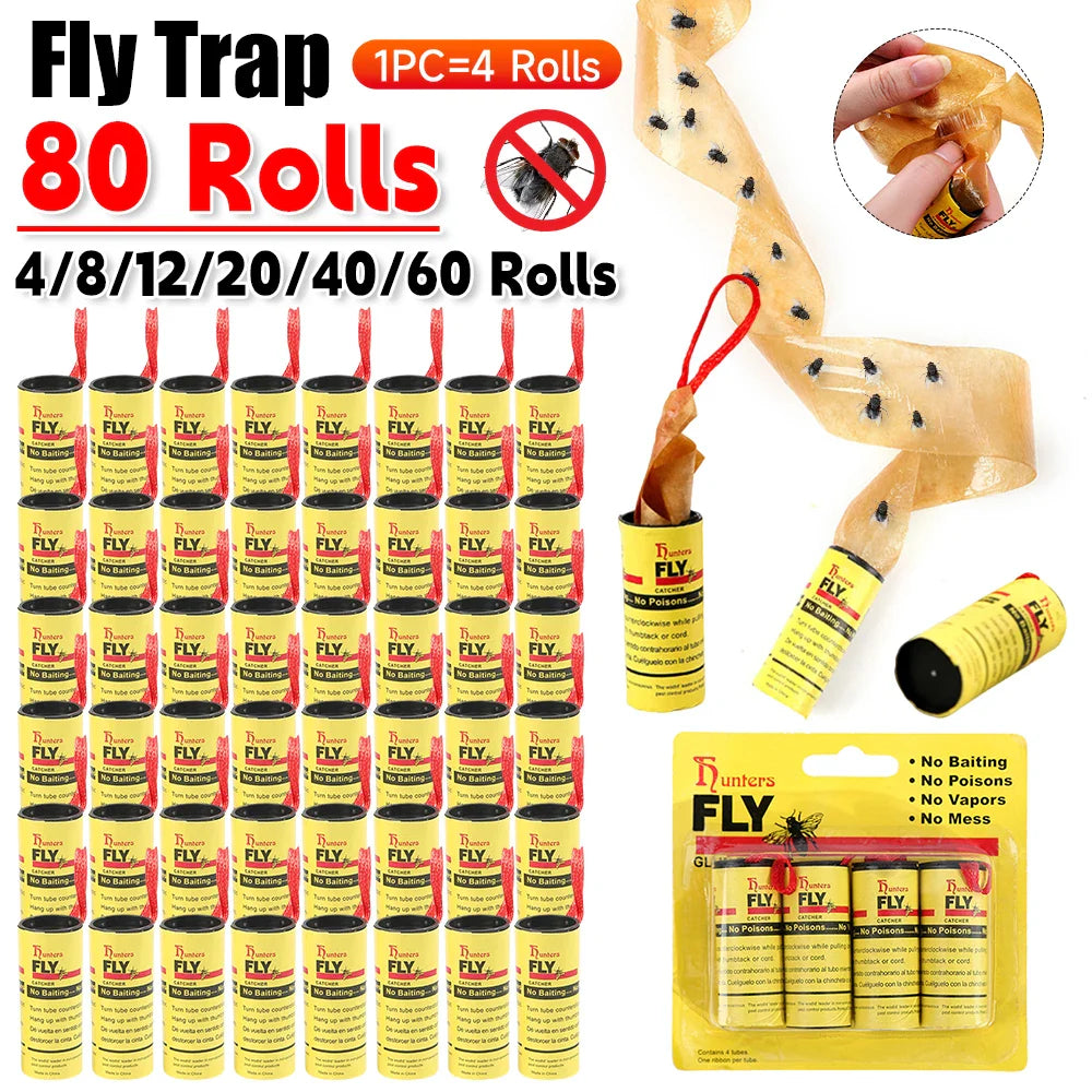 Lot de 40 Rouleaux Attrape-Mouches