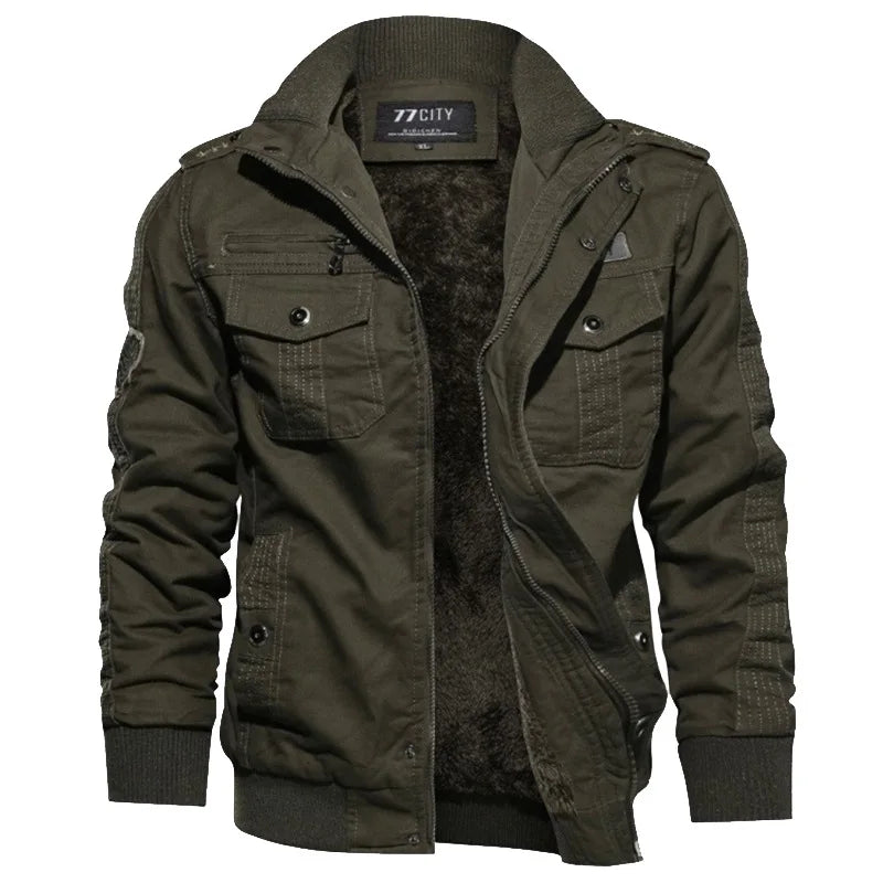 Veste U.S Army à Doublure Polaire Chaude - Homme