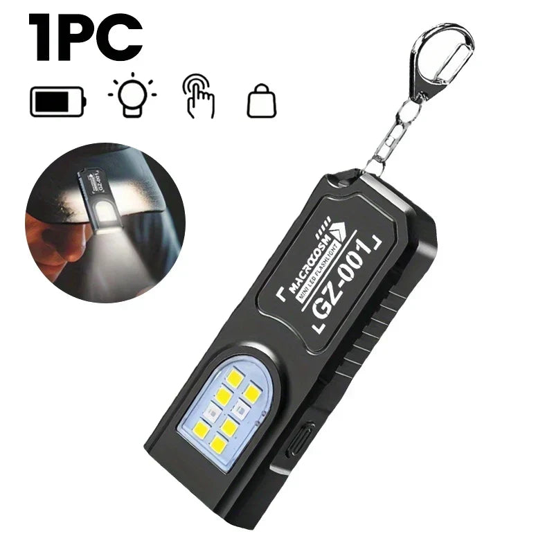 2X Mini Lampe Porte-Clés LED Ultra Puissante