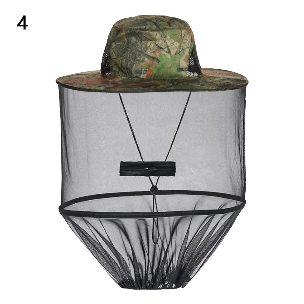 Chapeau anti-moustique pliable unisexe avec filet