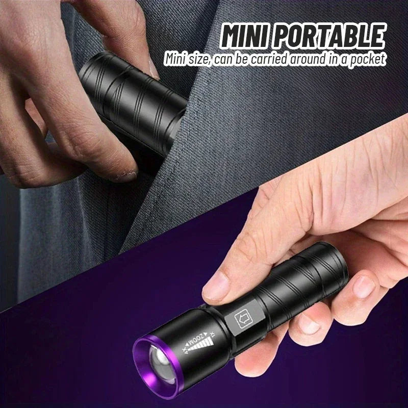 Lampe Torche UV Rechargeable 3 Modes & USB