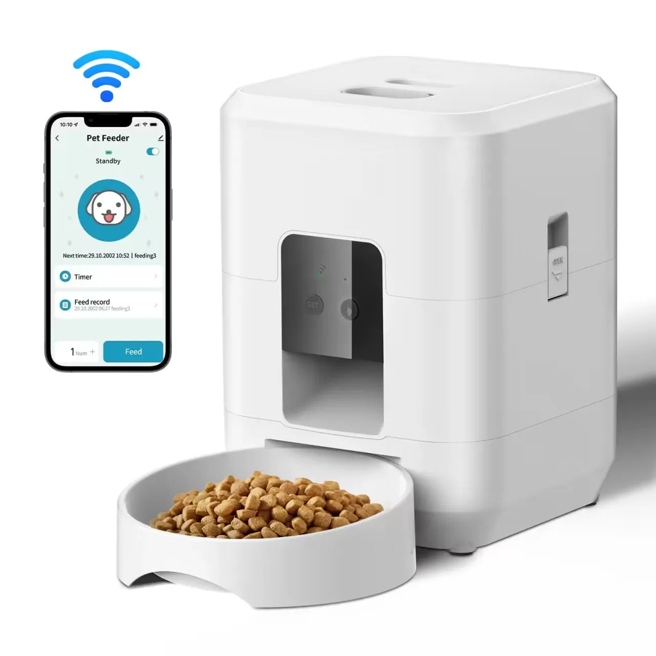Distributeur de Croquettes Intelligent AUTO WiFi pour Animaux de compagnie