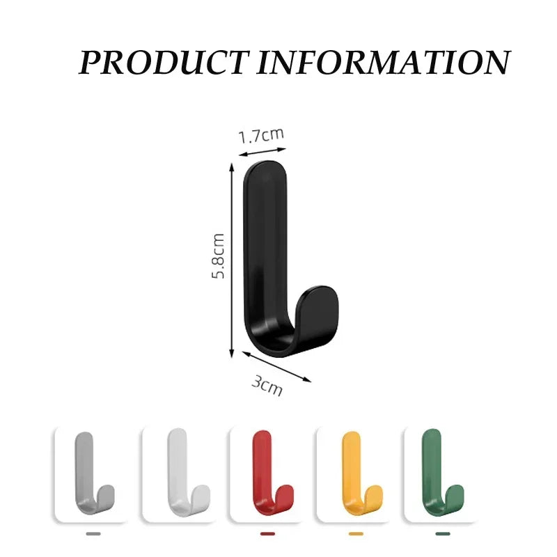 Lot de 12 Crochets muraux auto-adhésifs polyvalents - Resistance Extrême